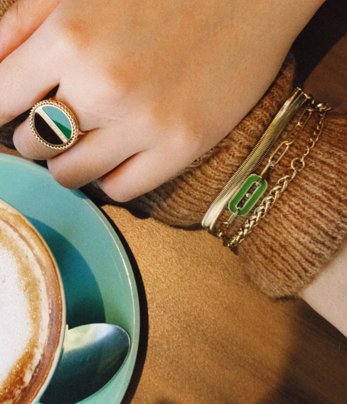 Bague Moonlight (Acier Doré) 4 Bague Moonlight (Acier Doré) – Image 2