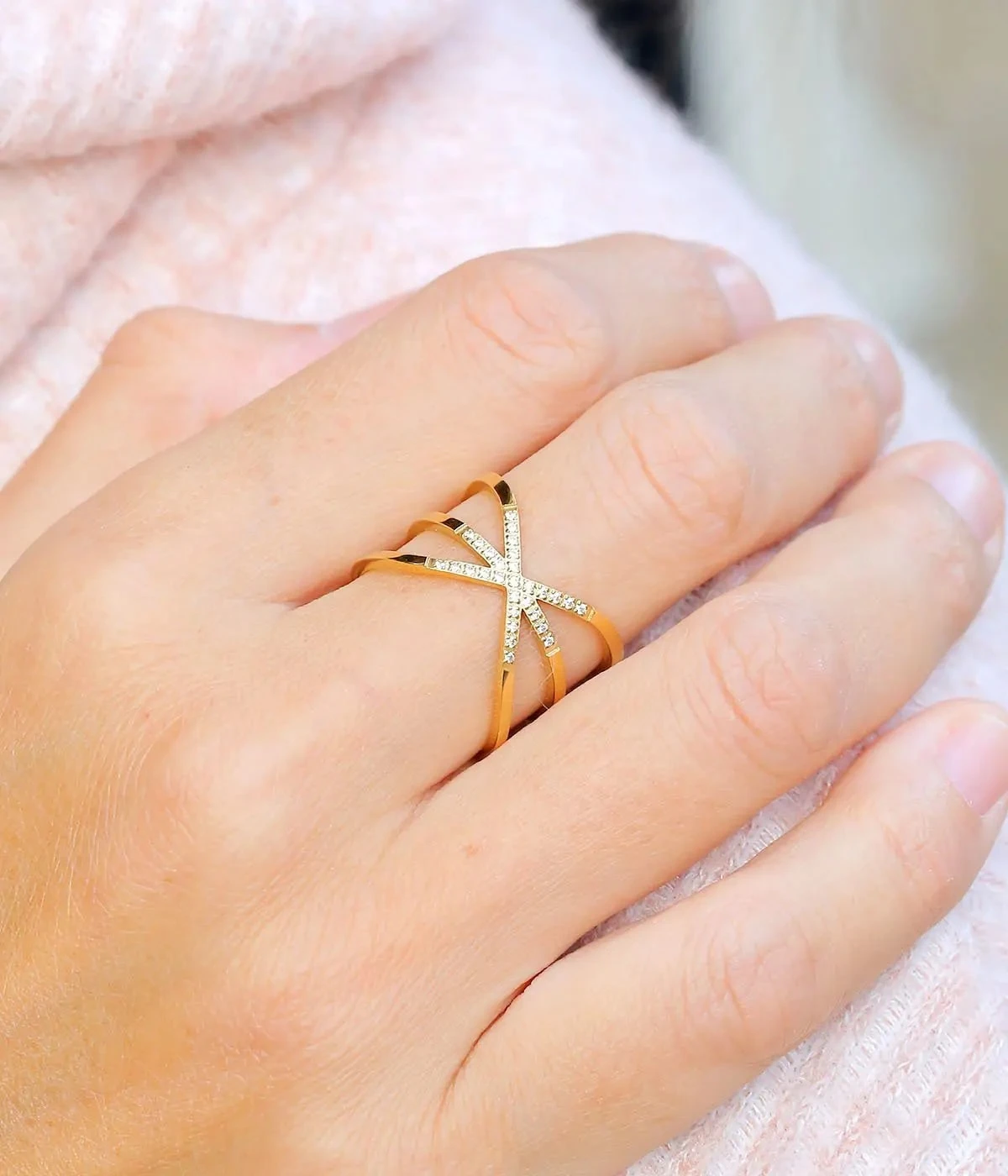 Bague OCTOBREROSE (Acier Doré) 4 Bague OCTOBREROSE (Acier Doré) – Image 2