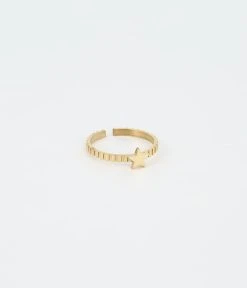 Bague Petite Étoile (Acier Doré)