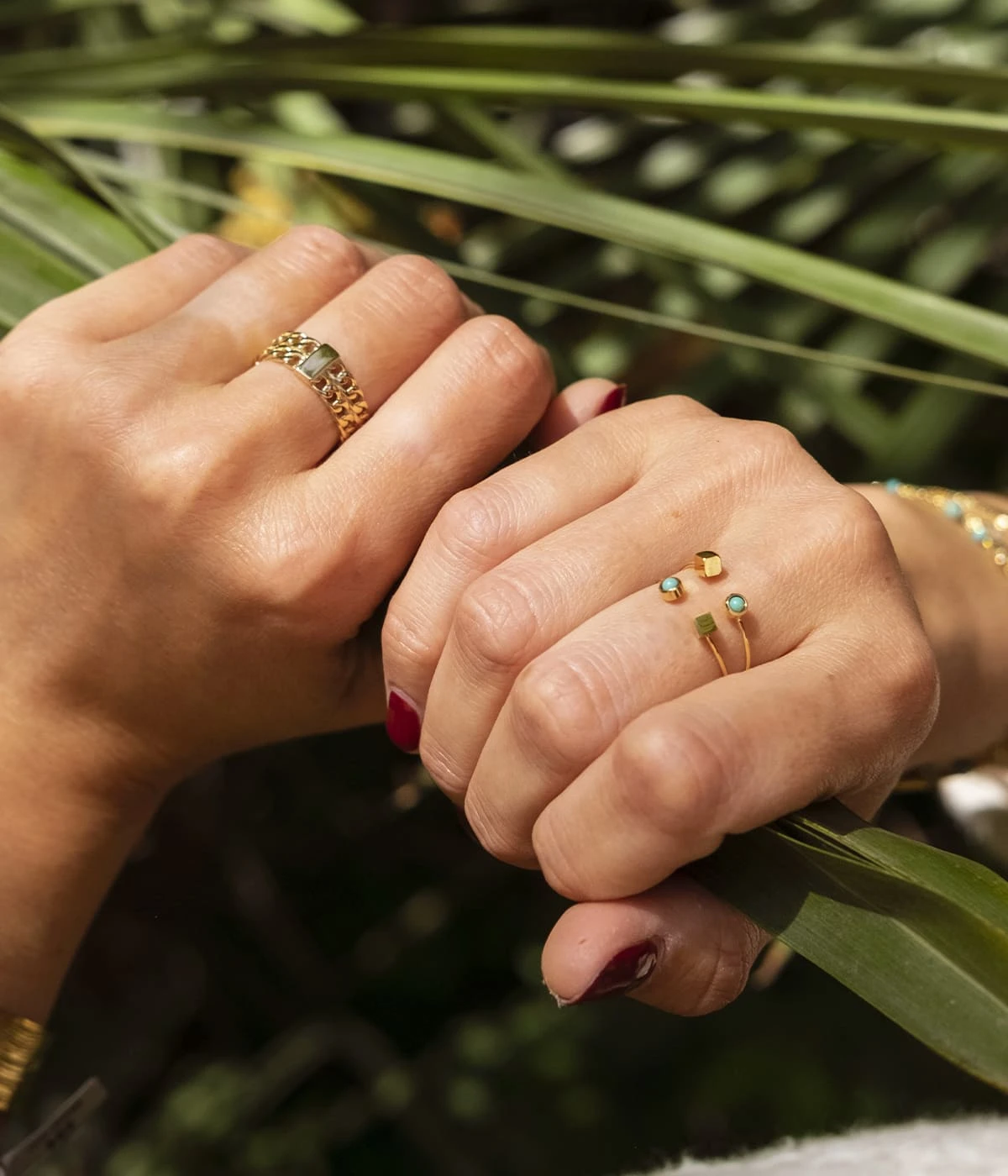 Bague Quadrito (Acier Doré) 4 Bague Quadrito (Acier Doré) – Image 2