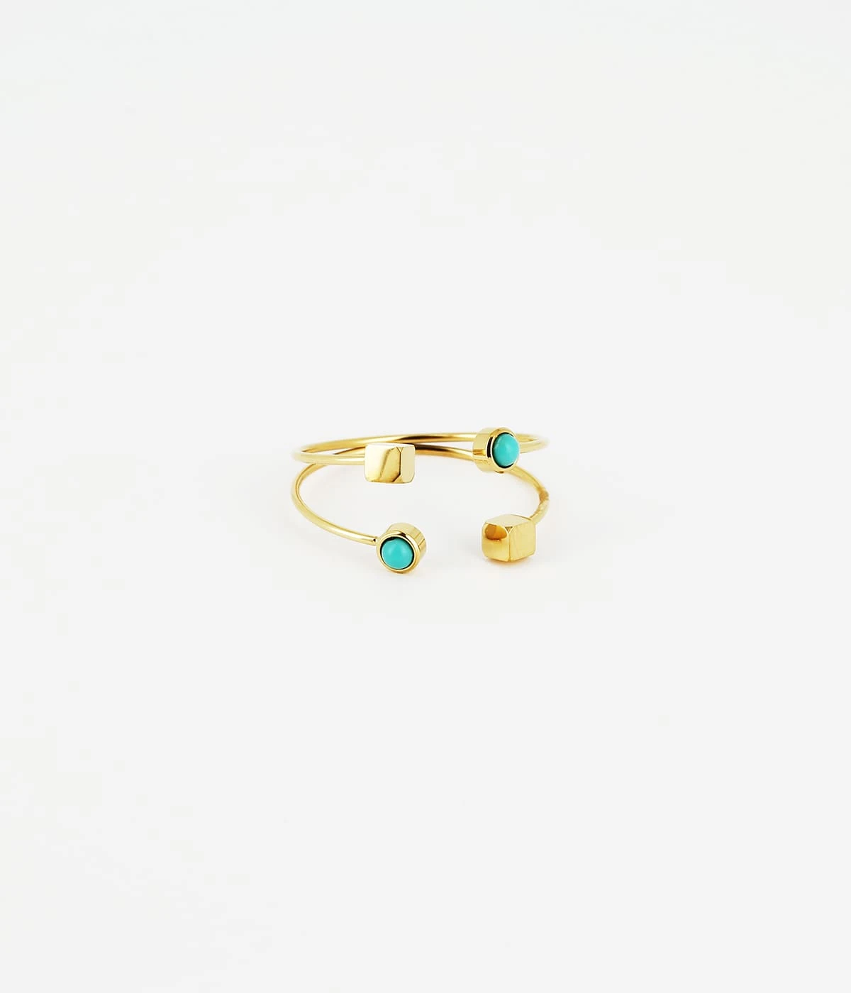 Bague Quadrito (Acier Doré) 7 Bague Quadrito (Acier Doré) – Image 5