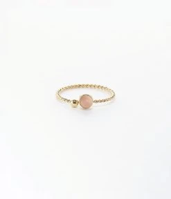 Bague Spoutnik (Acier Doré) -Zagbijoux Boutique bague spoutnik acier dore pierre de soleil