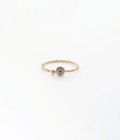 Bague Spoutnik (Acier Doré) -Zagbijoux Boutique bague spoutnik acier dore pyrite