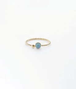 Bague Spoutnik (Acier Doré) -Zagbijoux Boutique bague spoutnik acier dore turquoise