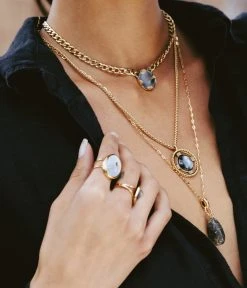 Bague Starry Night (Acier Doré) -Zagbijoux Boutique bague starry night collier corazon sautoir paloma