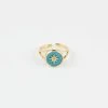 Bague Sun (Acier Doré) -Zagbijoux Boutique bague sun acier dore turquoise