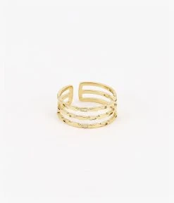 Bague Trias (Acier Doré)