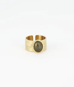Bague Tulum (Acier Doré) -Zagbijoux Boutique bague tulum acier dore pyrite