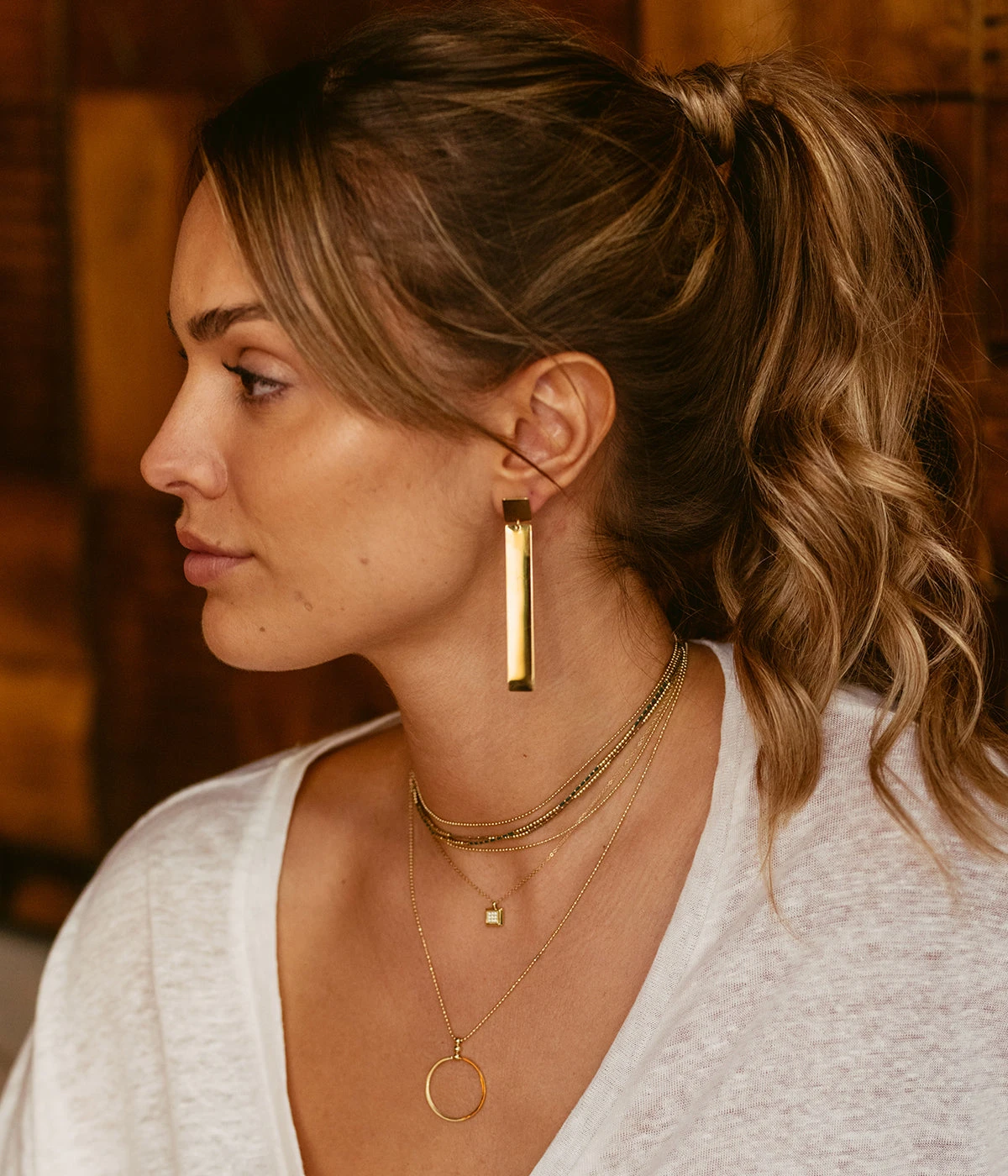 Collier Honoré (Acier Doré) 4 Collier Honoré (Acier Doré) – Image 2