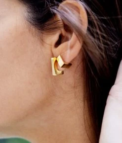 Boucles D'oreilles Noon (Acier Doré) -Zagbijoux Boutique bonoon boesquire