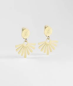 Boucles D'oreilles à Clips Phoenix (Acier Doré)