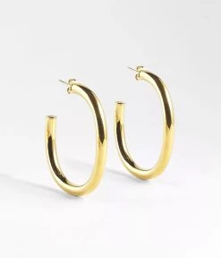 Boucles D'oreilles Agnès (Acier Doré)