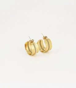 Boucles D'oreilles Alami (Acier Doré)