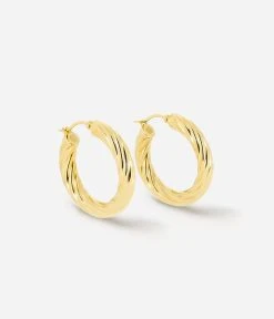 Boucles D'oreilles Aya (Acier Doré)