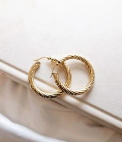 Boucles D'oreilles Aya (Acier Doré) -Zagbijoux Boutique boucles doreilles aya acier dore nature morte