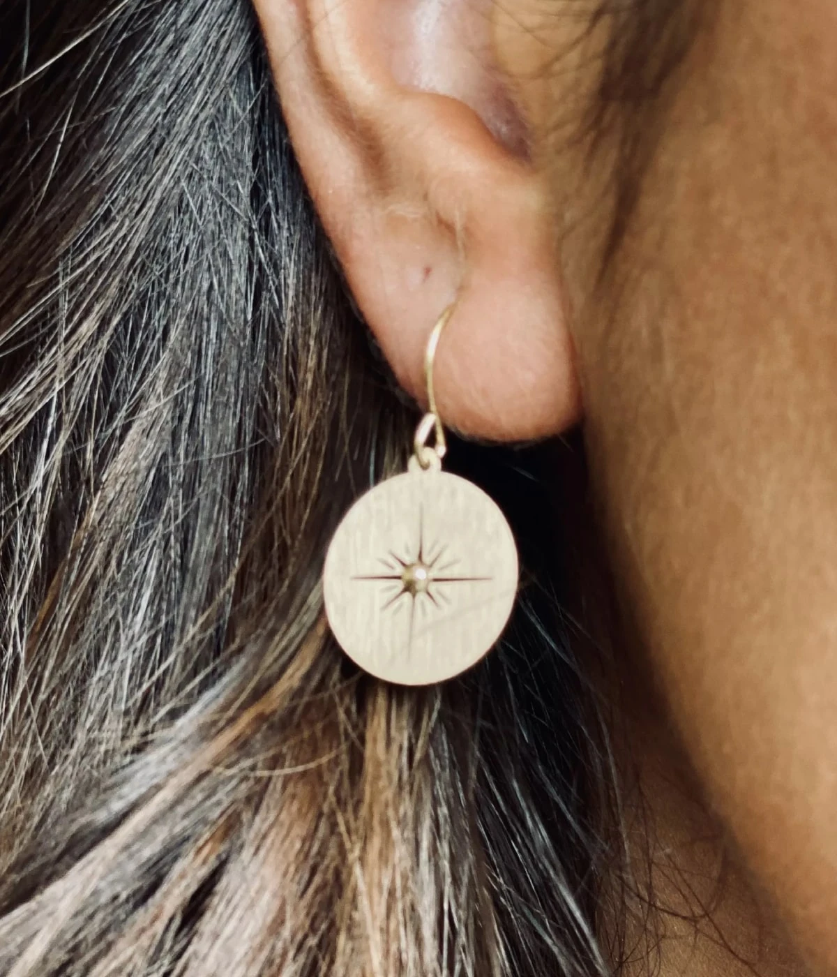 Boucles D'oreilles Aztèque (Acier Doré) 4 Boucles D'oreilles Aztèque (Acier Doré) – Image 2