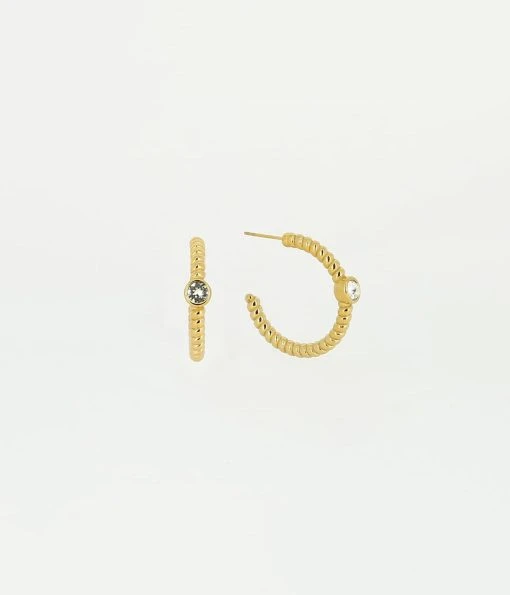 Boucles D'oreilles Cassy (Acier Doré) -Zagbijoux Boutique boucles doreilles cassy acier dore