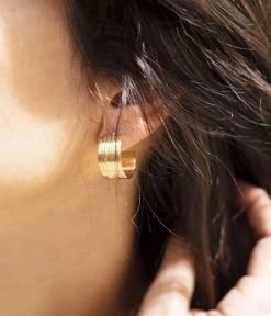 Boucles D'oreilles Chinchero (Acier Doré) -Zagbijoux Boutique boucles doreilles chinchero acier dore 1 portees