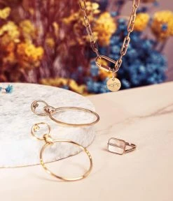 Boucles D'oreilles Cocoloco (Acier Doré) -Zagbijoux Boutique boucles doreilles cocoloco acier dore nature morte