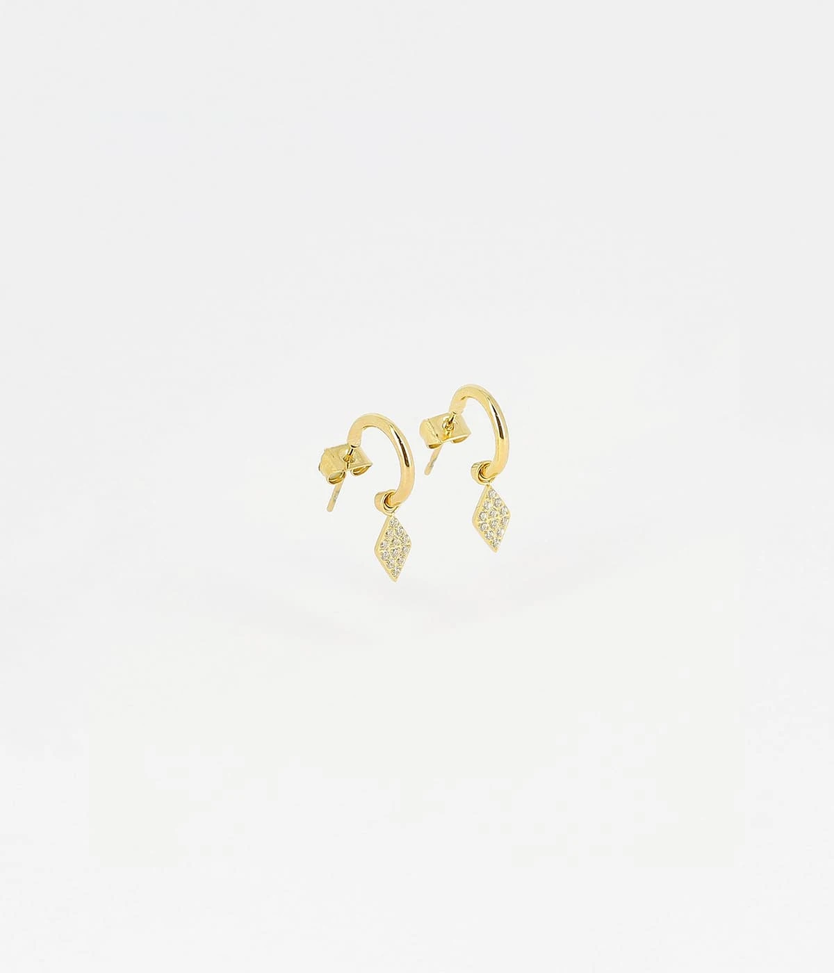 Boucles D'oreilles Créoles Claudia (Acier Doré) 3 Boucles D'oreilles Créoles Claudia (Acier Doré)