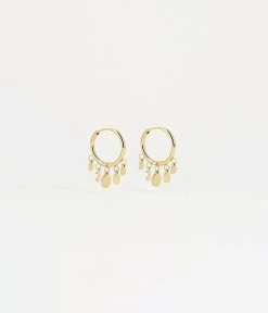 Boucles D'oreilles Créoles Confettis (Acier Doré)