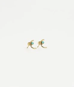 Boucles D'oreilles Croissant (Acier Doré)