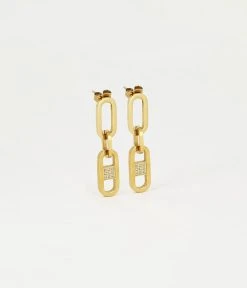 Boucles D'oreilles Délia (Acier Doré)