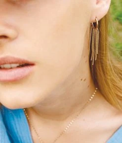 Boucles D'oreilles Emie (Acier Doré) -Zagbijoux Boutique boucles doreilles emie acier dore 1 portees