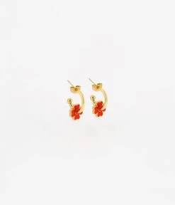 Boucles D'oreilles Flor (Acier Doré)