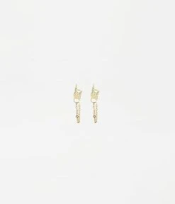 Boucles D'oreilles Fulgur (Acier Doré)