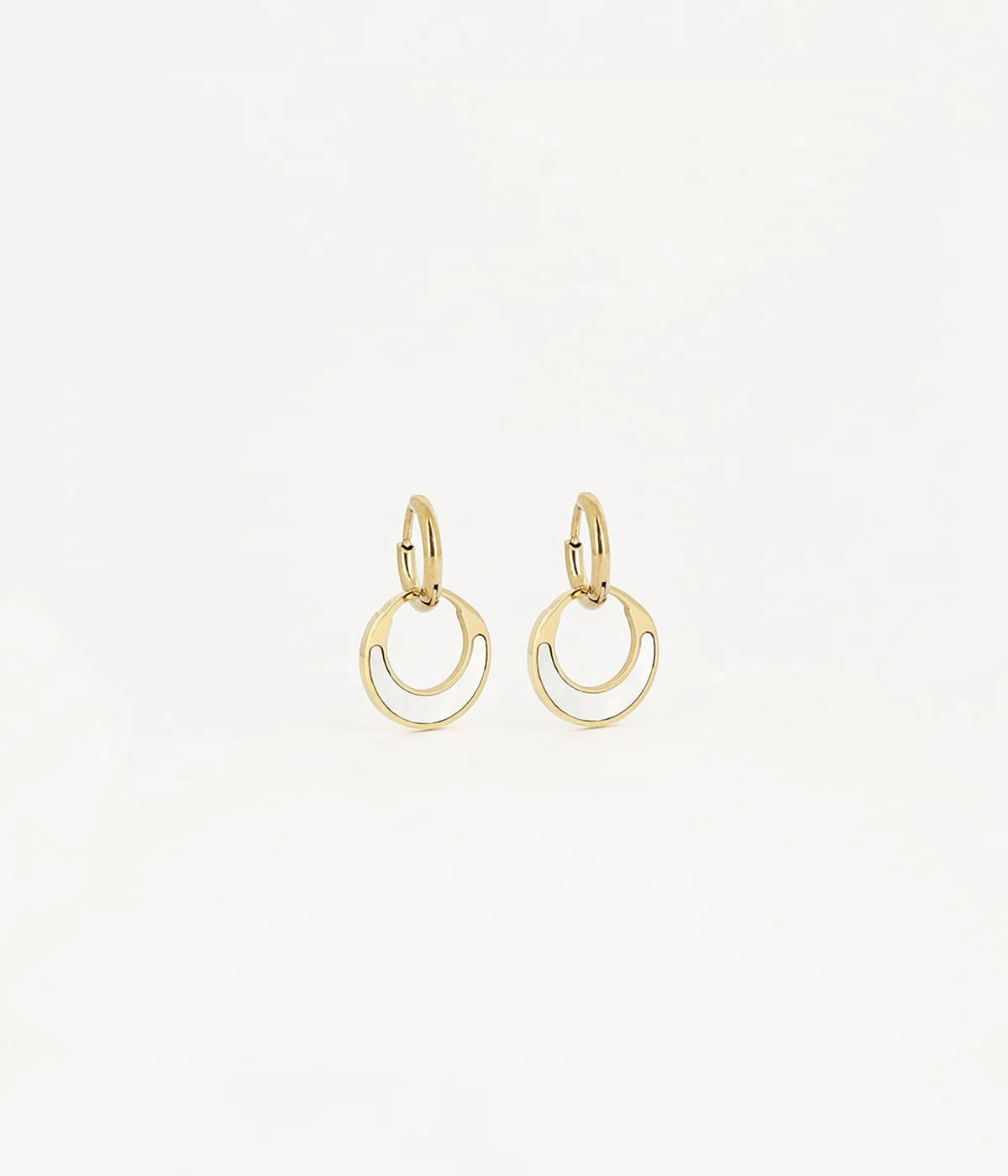 Boucles D'oreilles Goes Around (Acier Doré) 3 Boucles D'oreilles Goes Around (Acier Doré)