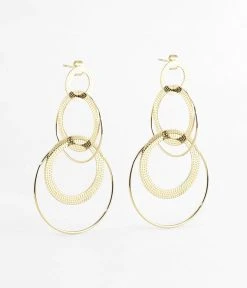 Boucles D'oreilles Hélène (Acier Doré)