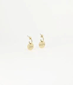 Boucles D'oreilles Hope & Zen (Acier Doré)