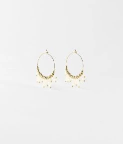 Boucles D'oreilles Incas (Acier Doré) -Zagbijoux Boutique boucles doreilles incas acier dore nacre