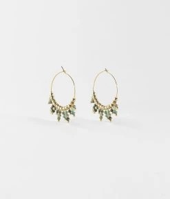 Boucles D'oreilles Incas (Acier Doré) -Zagbijoux Boutique boucles doreilles incas acier dore turquoise africaine