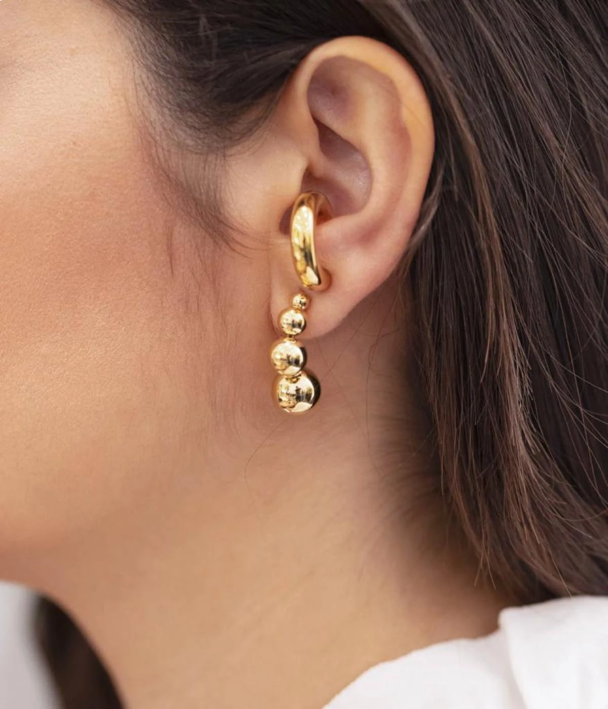 Boucles D'oreilles Jeanne (Acier) 4 Boucles D'oreilles Jeanne (Acier) – Image 2