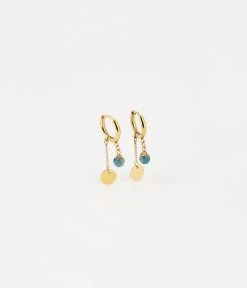 Boucles D'oreilles Josephine (Acier Doré) -Zagbijoux Boutique boucles doreilles josephine acier dore apatite