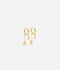 Boucles D'oreilles Josephine (Acier Doré) -Zagbijoux Boutique boucles doreilles josephine acier dore nacre