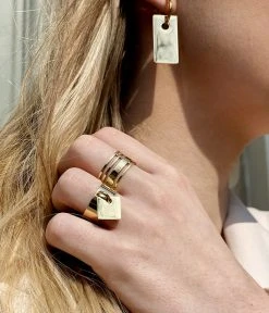 Boucles D'oreilles Kilani (Acier Doré) -Zagbijoux Boutique boucles doreilles kilani acier dore 1 portees