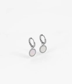 Boucles D'oreilles Linda (Acier) -Zagbijoux Boutique boucles doreilles linda acier nacre
