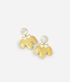 Boucles D'oreilles Magnolia (Acier Doré) -Zagbijoux Boutique boucles doreilles magnolia acier dore 3