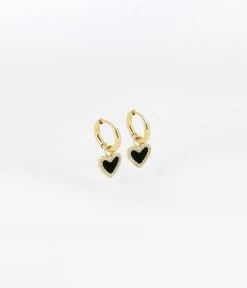 Boucles D'oreilles Michael (Acier Doré) -Zagbijoux Boutique boucles doreilles michael acier dore noir