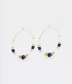 Boucles D'oreilles Muccia (Acier Doré) 11 Boucles D'oreilles Muccia (Acier Doré) -Zagbijoux Boutique boucles doreilles muccia acier dore lapis lazuli