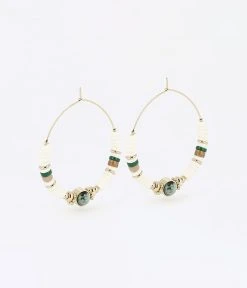 Boucles D'oreilles Muccia (Acier Doré) 10 Boucles D'oreilles Muccia (Acier Doré) -Zagbijoux Boutique boucles doreilles muccia acier dore turquoise africaine