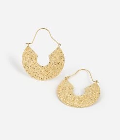 Boucles D'oreilles Nymphea (Acier Doré) -Zagbijoux Boutique boucles doreilles nymphea 1 acier dore