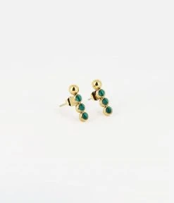 Boucles D'oreilles Ormiga (Acier Doré) -Zagbijoux Boutique boucles doreilles ormiga acier dore malachite