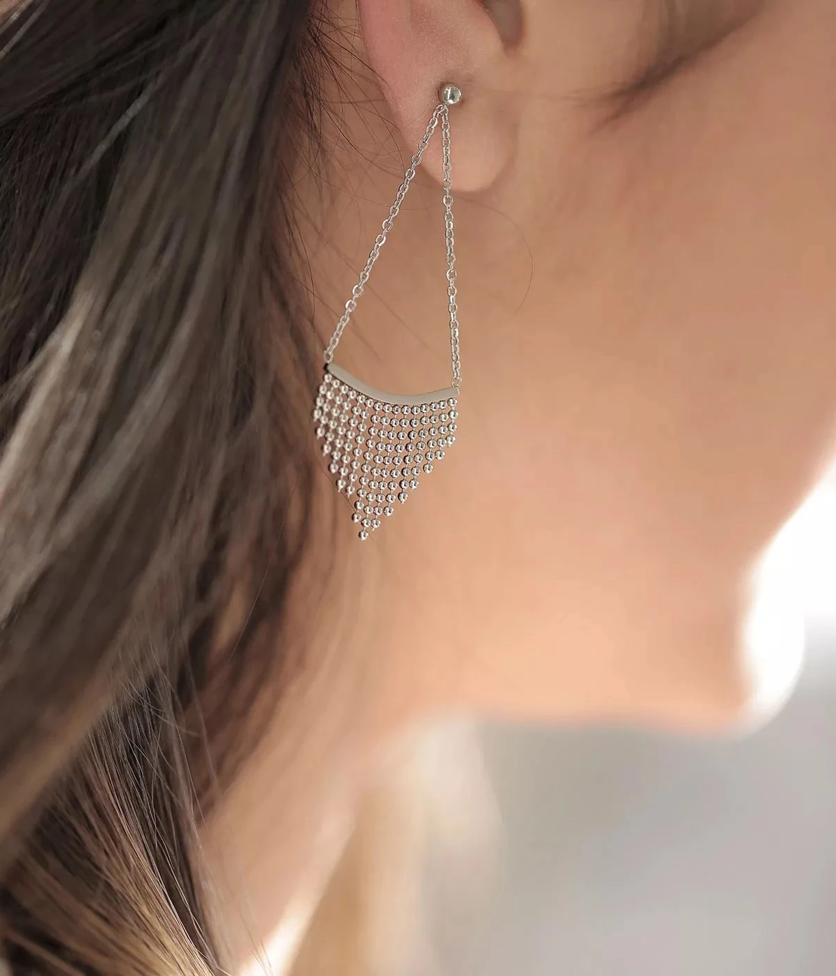 Boucles D'oreilles Pagne (Acier) 4 Boucles D'oreilles Pagne (Acier) – Image 2