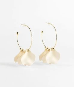 Boucles D’oreilles Pétales Maxi (Acier Doré)