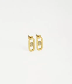 Boucles D'oreilles Puces Délia (Acier Doré)