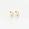 Boucles D'oreilles Punto (Acier Doré) -Zagbijoux Boutique boucles doreilles punto acier dore nacre